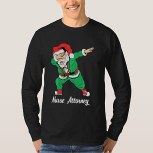 Kerstdabbing Scrub Santa Nurse Attorney Nursi T-shirt