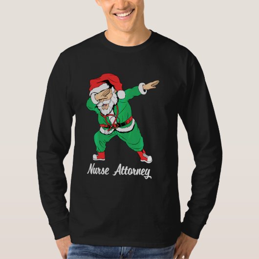 Kerstdabbing Scrub Santa Nurse Attorney Nursi T-shirt (Voorkant)