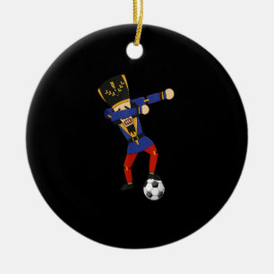 kerstdabing football Voetbal Voetbal B Keramisch Ornament