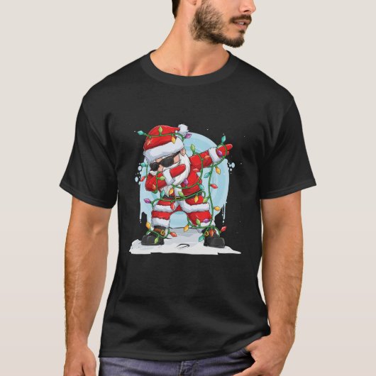 kerstdabing Santa Funny-design T-shirt (Voorkant)