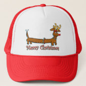 Kerstdachshind Trucker Pet (Voorkant)