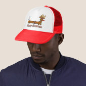 Kerstdachshind Trucker Pet (In situ)