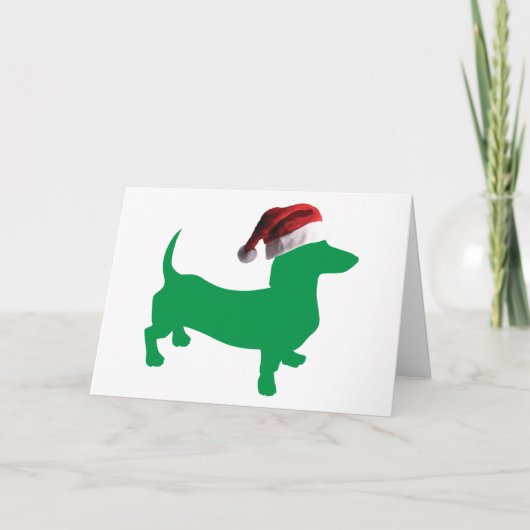 kerstdachshond feestdagen kaart (Voorkant)