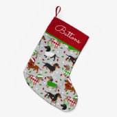 kerstdachshund Alle geünimuleerde munten Kleine Kerstsok (Voorkant (Hangend))