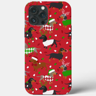 kerstdachshund, alle jassen Case-Mate iPhone case