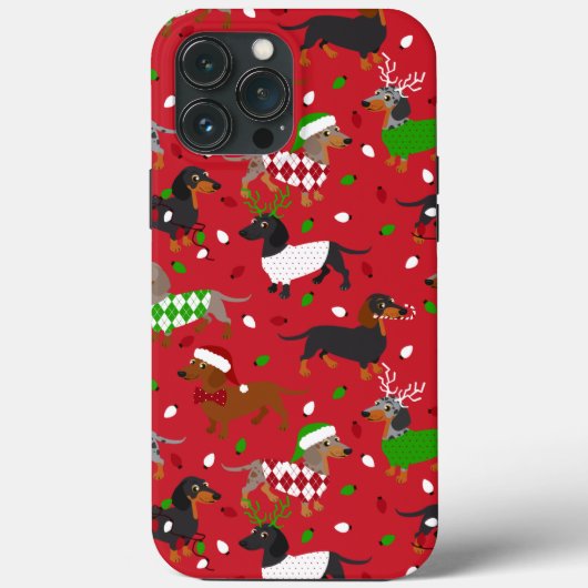 kerstdachshund, alle jassen Case-Mate iPhone case (Achterkant)