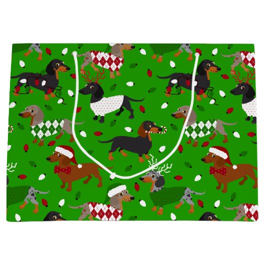 kerstdachshund, alle jassen groot cadeauzakje