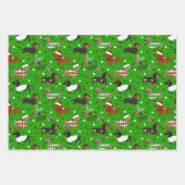 kerstdachshund, alle jassen inpakpapier vel (Voorkant 2)