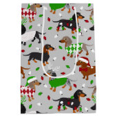 kerstdachshund, alle jassen medium cadeauzakje (Achterkant)