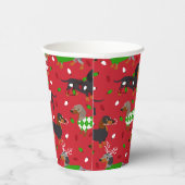 kerstdachshund, alle jassen papieren bekers (Rechts)