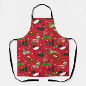 kerstdachshund, alle jassen schort (Voorkant)