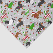 kerstdachshund, alle jassen tissuepapier (Detail)