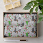 kerstdachshund, alle jassen tissuepapier (Geschenk)