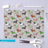 kerstdachshund, alle jassen tissuepapier (Craft)