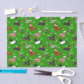 kerstdachshund, alle jassen tissuepapier (Craft)