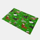 Kerstdachshund Alle katten Doormat Deurmat (Schuin)