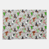 Kerstdachshund Alle keukenhanddoeken (Horizontaal)