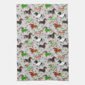 Kerstdachshund Alle keukenhanddoeken (Verticaal)