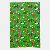 Kerstdachshund Alle keukenhanddoeken (Verticaal)