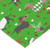 Kerstdachshund - alle korte tafelbladen korte tafelloper (Hoek)