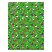 kerstdachshund Alle munten Tafelkleed (Voorkant)