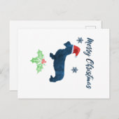 Kerstdachshund Briefkaart (Voorkant / Achterkant)