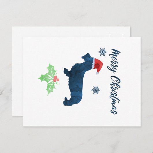 Kerstdachshund Briefkaart (Voorkant / Achterkant)