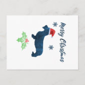 Kerstdachshund Briefkaart (Voorkant)