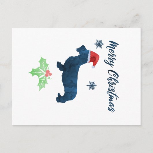 Kerstdachshund Briefkaart (Voorkant)