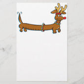 Kerstdachshund Briefpapier (Voorkant)