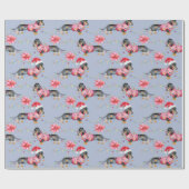 Kerstdachshund Cadeaupapier (Vlak)
