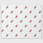 kerstdachshund cadeaupapier (Vlak)