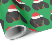 Kerstdachshund Cadeaupapier (Rol Hoek)