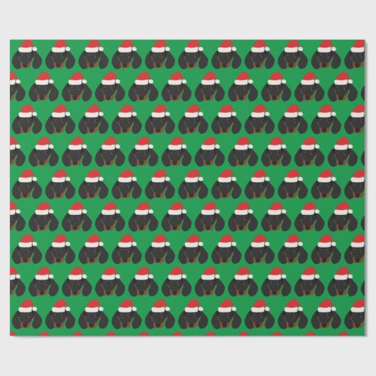 Kerstdachshund Cadeaupapier (Vlak)