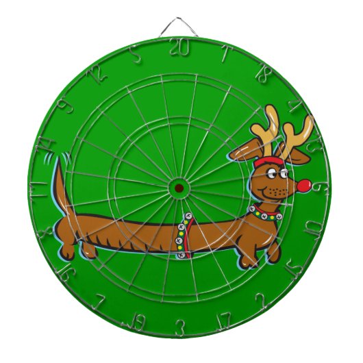Kerstdachshund Dartbord (Voorkant)