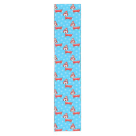 Kerstdachshund Dog Pattern Korte Tafelloper