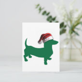 Kerstdachshund Feestdagenkaart (Staand voorkant)