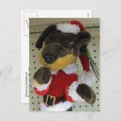 Kerstdachshund Feestdagenkaart (Voorkant / Achterkant)