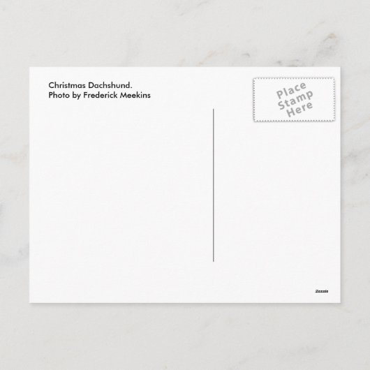 Kerstdachshund Feestdagenkaart (Achterkant)