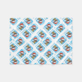 Kerstdachshund Fleece Deken (Voorkant (Horizontaal))