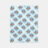 Kerstdachshund Fleece Deken (Voorkant)