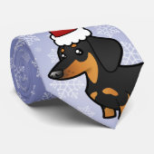 Kerstdachshund (gladde jas) stropdas (Opgerold)