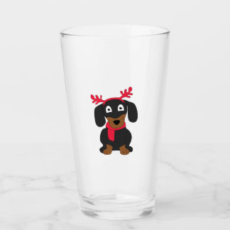 kerstdachshund glas