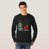 kerstdachshund-hond door de sneeuw t-shirt (Voorkant volledig)