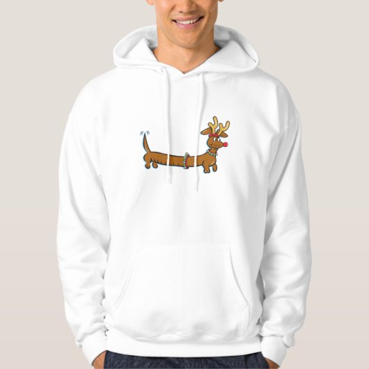 Kerstdachshund Hoodie (Voorkant)