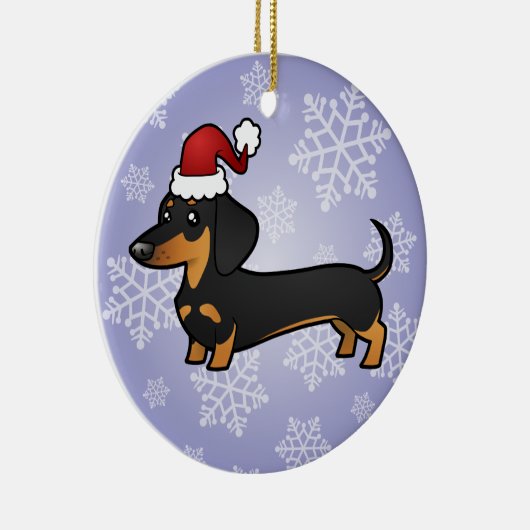 Kerstdachshund Keramisch Ornament (Rechts)