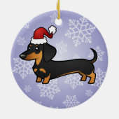 Kerstdachshund Keramisch Ornament (Achterkant)