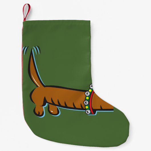 Kerstdachshund Kleine Kerstsok (Voorkant)