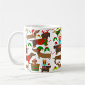 Kerstdachshund Koffiemok (Links)