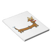 Kerstdachshund Notitieblok (Schuin)